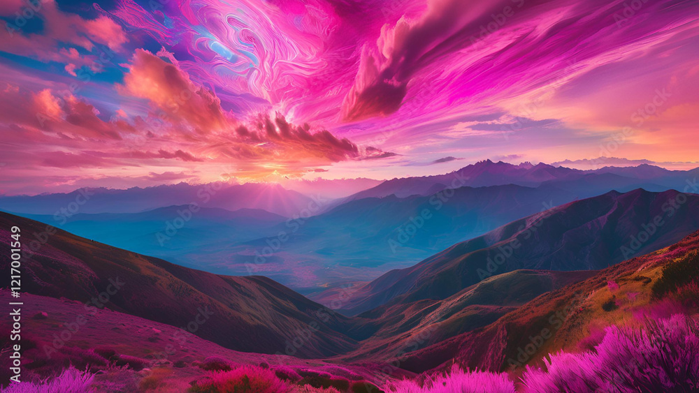 Obraz premium Psychedelic Sky