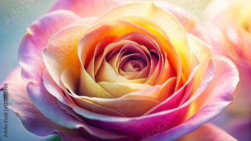 Minimalist Abstract Spring Rose Artwork - White Background Candid Photography