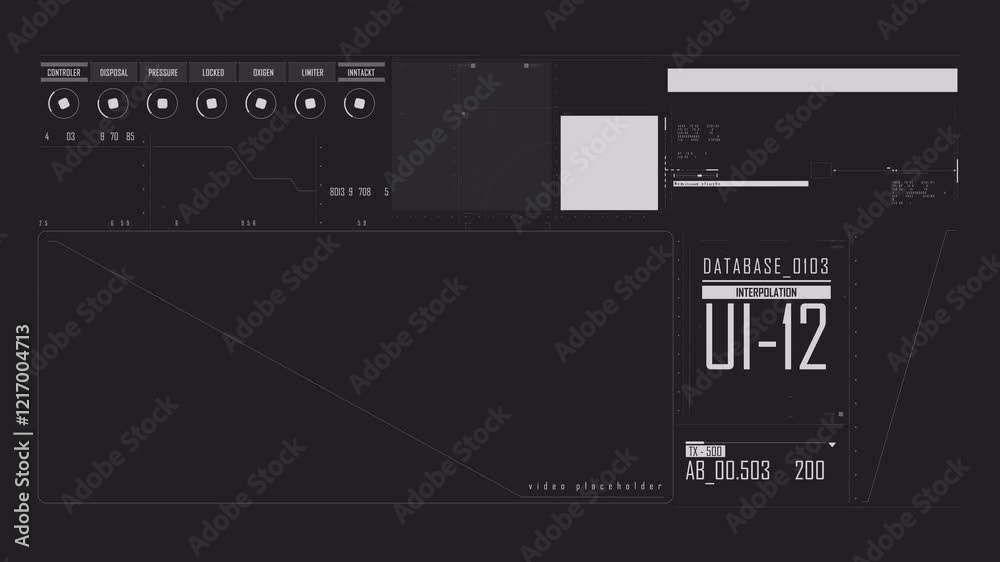 Animated HUD abstract Sci Fi technological display in high res Animated HUD abstract Sci Fi technological display in high res