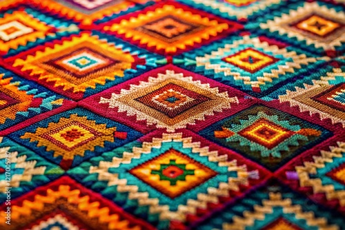 Minimalist Boho Retro Modern Geometric Pattern Tilt-Shift Print - Stock Photo