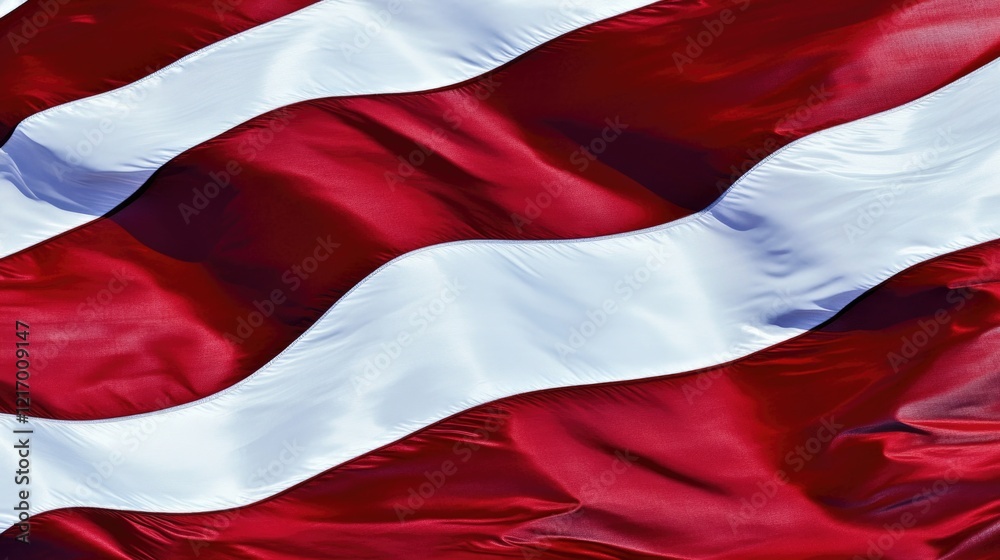 Naklejka premium A close-up shot of an American flag with bold colors and crisp details