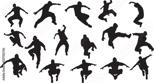 Parkour silhouette