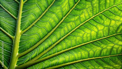 Corners of a large leaf with prominent veins and green color, green, vegetable ,  green