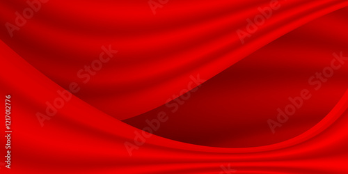 red fabric luxury background, elegant curtain red for banner background