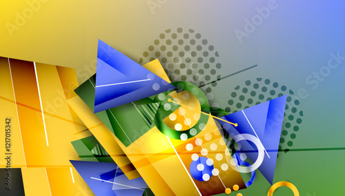 Abstract background geometric design with colorful gradients