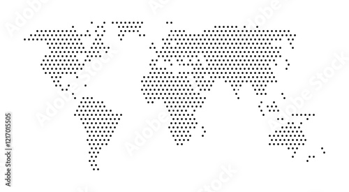 World map withdot. Transparent background	