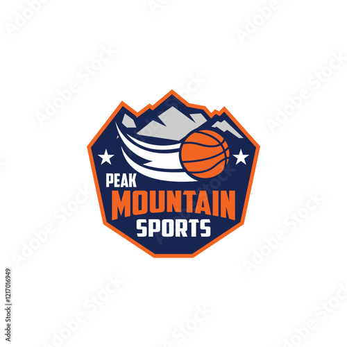 Peak Sports Mountain Summit Logo Template Vector 