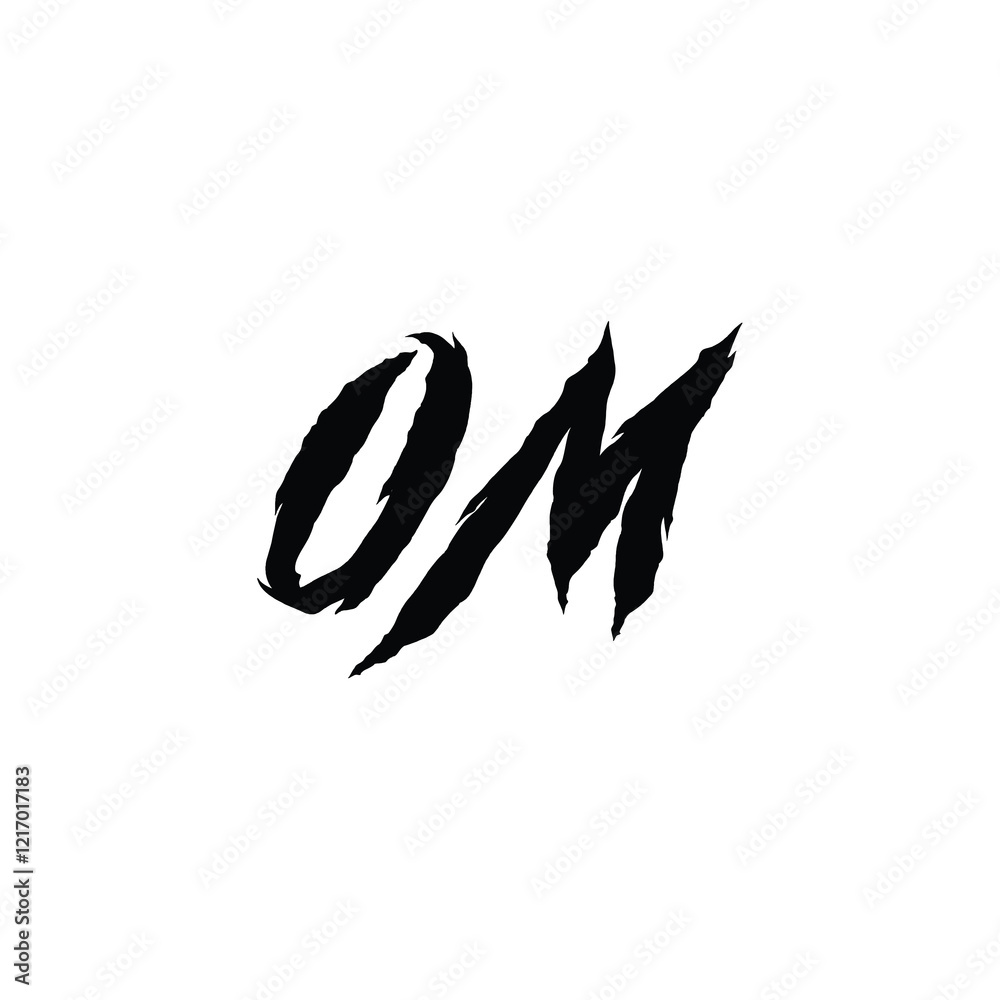 OM monogram logo design letter text name symbol monochrome logotype alphabet character simple logo OM monogram logo design letter text name symbol monochrome logotype alphabet character simple logo