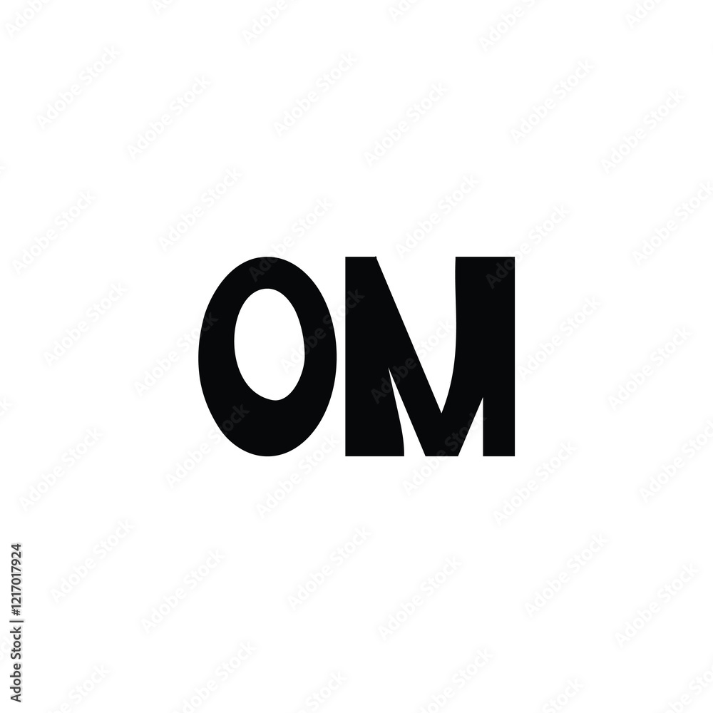 OM monogram logo design letter text name symbol monochrome logotype alphabet character simple logo OM monogram logo design letter text name symbol monochrome logotype alphabet character simple logo
