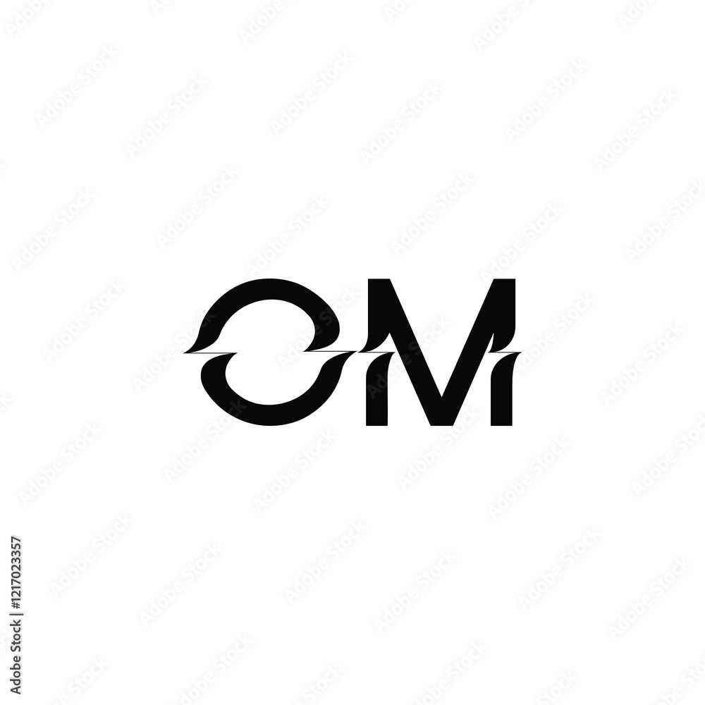 OM monogram logo design letter text name symbol monochrome logotype alphabet character simple logo OM monogram logo design letter text name symbol monochrome logotype alphabet character simple logo