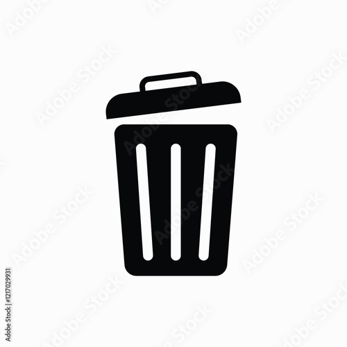Recycle bin icon. Trash Can icon fully editable vector template