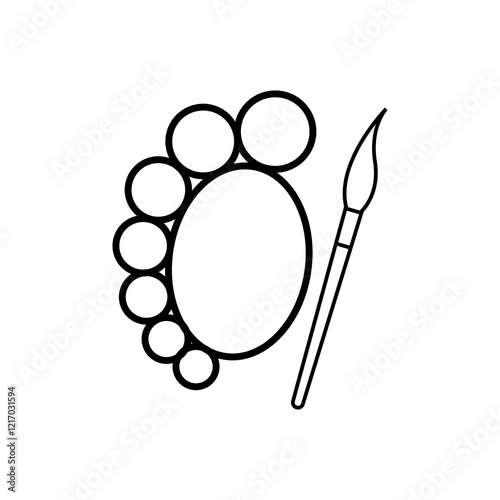 paint brush line icon