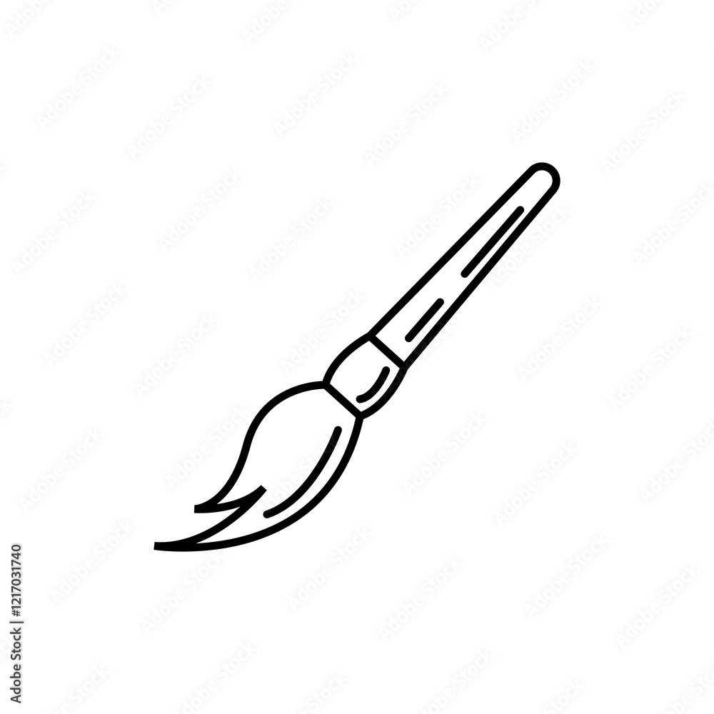 Obraz premium paint brush line icon