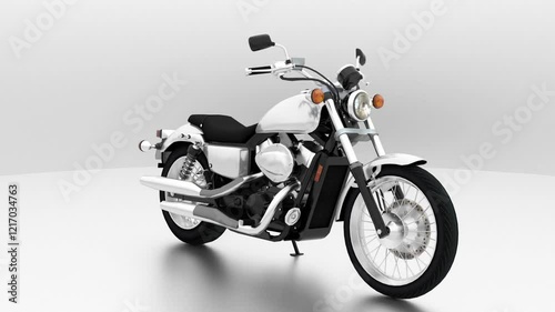 Motorcycle on grey background