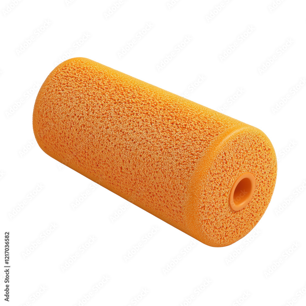 Obraz premium High-Quality Orange Paint Roller for Smooth Finishes