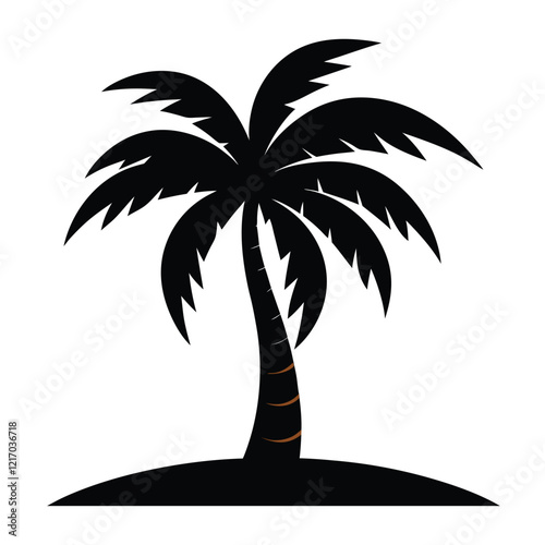 palm tree silhouette vector design