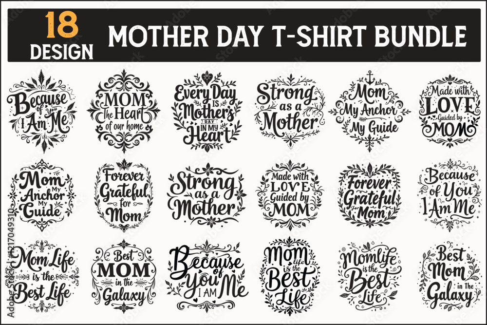 Fototapeta premium Mother's Day Special SVG Design Pack
