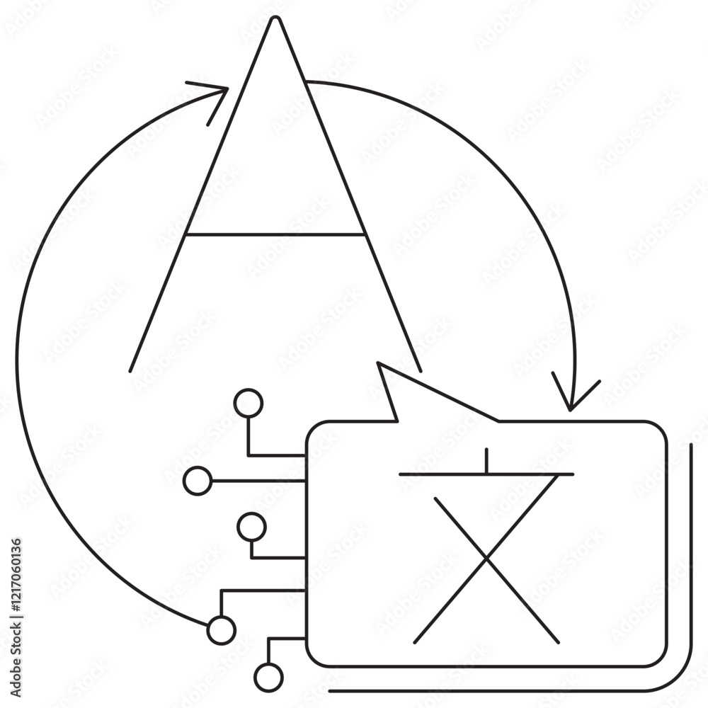 Machine Translation icon. Simple outline monochrome black vector pictogram with thin lines on a transparent background. Line thickness is editable Machine Translation icon. Simple outline monochrome black vector pictogram with thin lines on a transparent background. Line thickness is editable