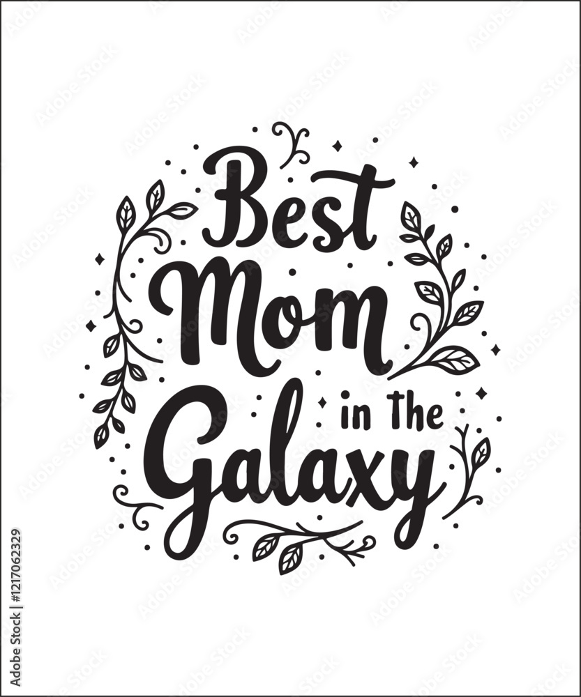 Fototapeta premium Hand-Lettered Mom T-Shirt Design