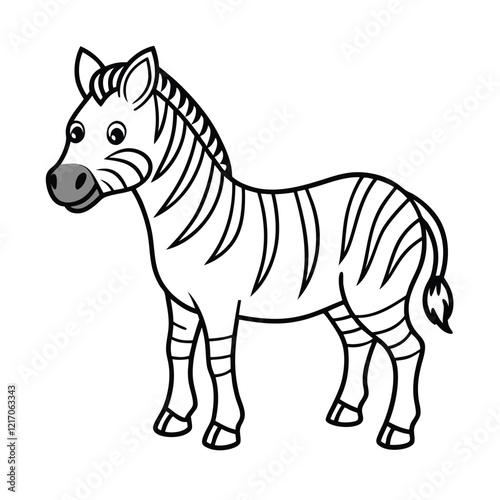 Zebra  vector design on white background