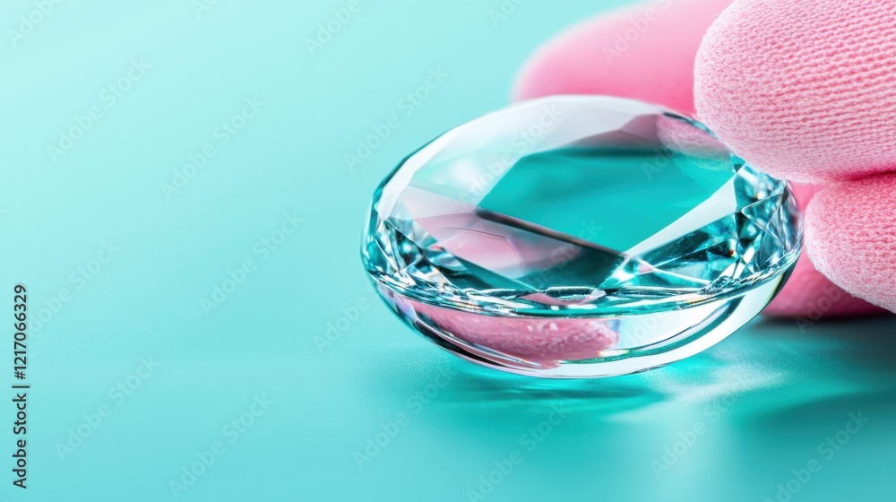Elegant Crystal Gems Sparkling with Luxurious Brilliance on Gradient Aqua Background Elegant Crystal Gems Sparkling with Luxurious Brilliance on Gradient Aqua Background