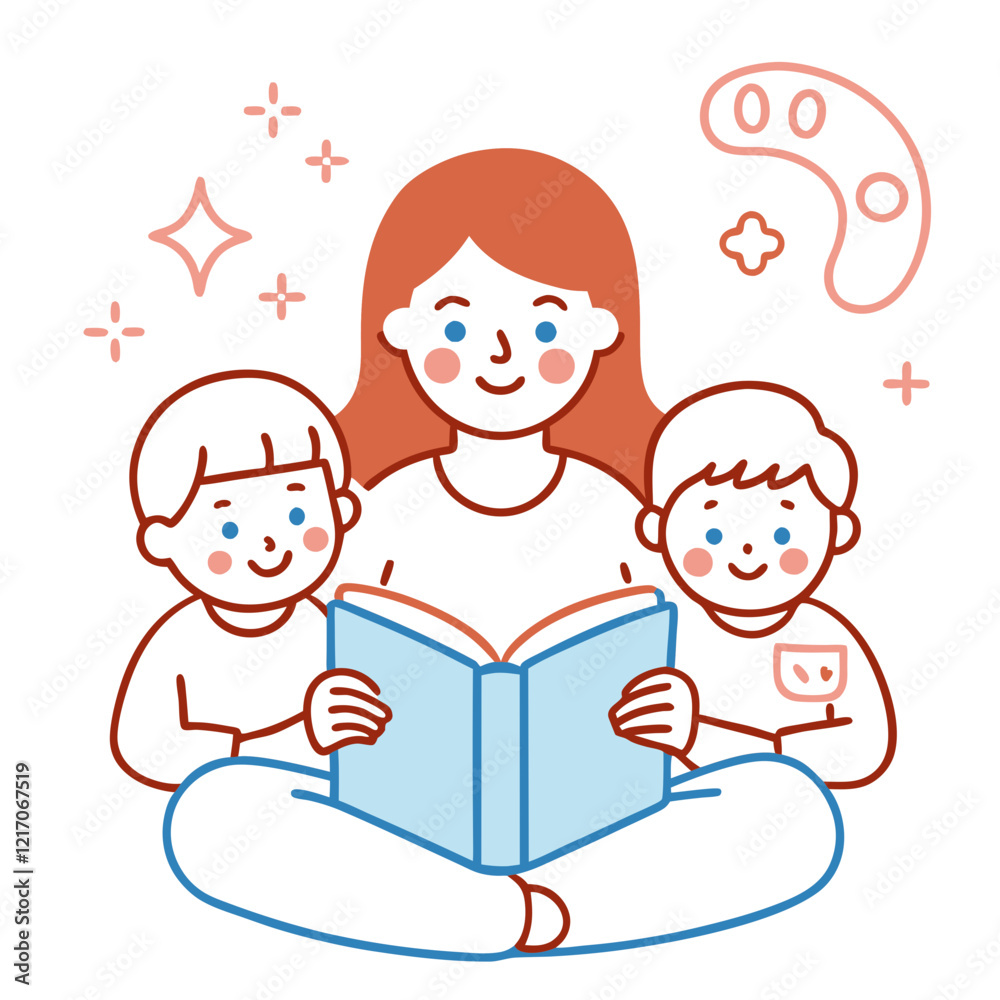 International children's book day family reading book International children's book day family reading book