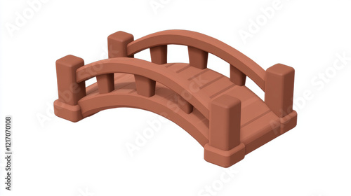 Wallpaper Mural small, brown plastic bridge with arches and sturdy pillars, perfect for playsets or decorative purposes. This charming design adds whimsical touch to any setting Torontodigital.ca