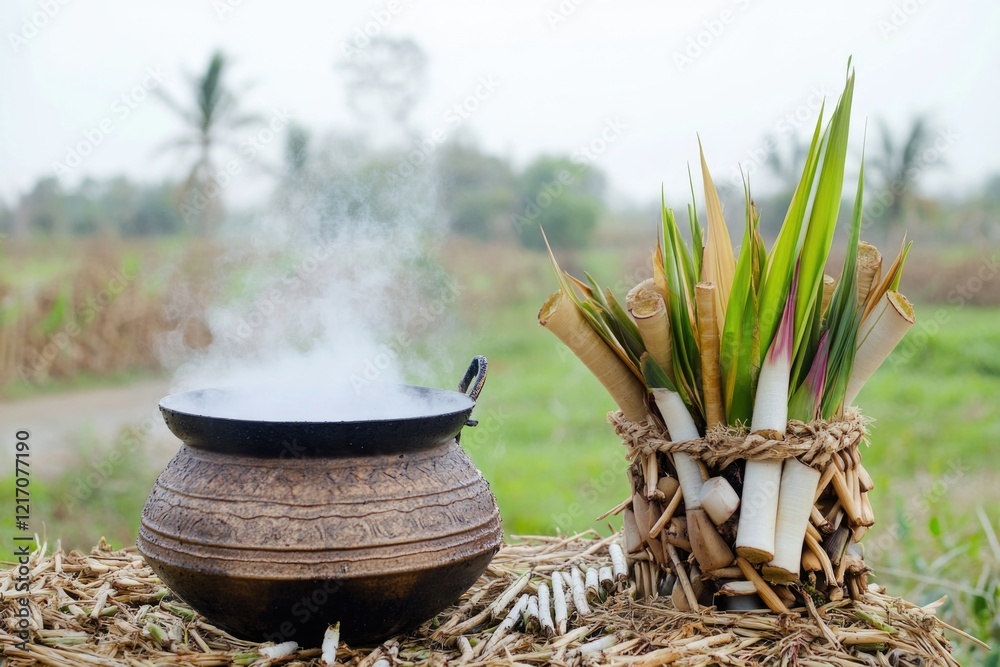 A large pot filled with heavy smoke, great for use in industrial or commercial settings A large pot filled with heavy smoke, great for use in industrial or commercial settings