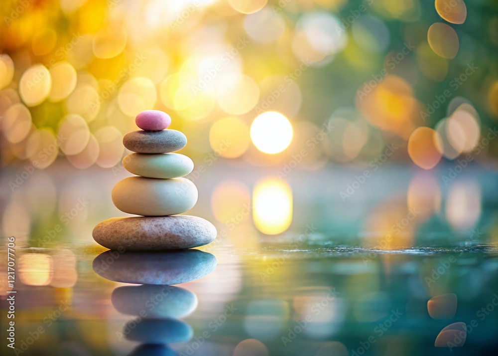 Obraz premium Serene Minimalist Wellness Abstract: Tilt-Shift Photography