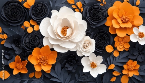 Wallpaper Mural Discover exquisite handmade greeting card designs with textured paper and bold floral illustrations, ideal for birthdays, anniversaries, and celebrations These unique cards feature vibrant orange and Torontodigital.ca