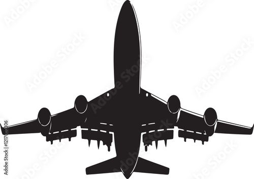 airplane silhouette vector
