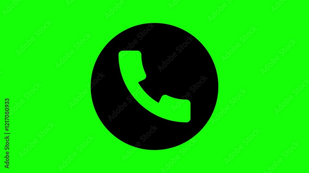 Call icon on a Green screen background, representing navigation and location, with a design that includes a map pin, marker, and a circle symbol Call icon on a Green screen background, representing navigation and location, with a design that includes a map pin, marker, and a circle symbol