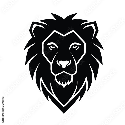 lion vector design with white background