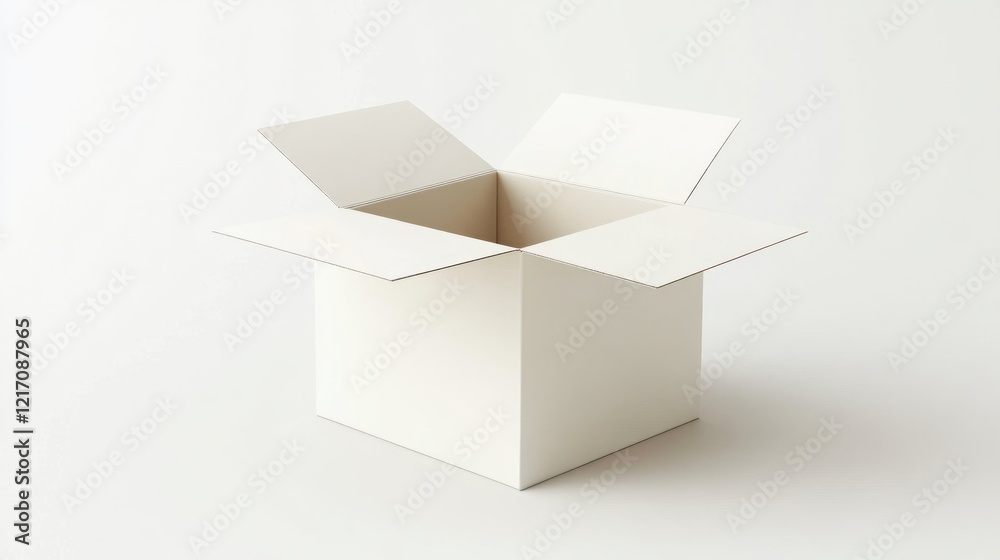 custom made wallpaper toronto digitalEmpty white cardboard box open on white background; packaging mockup