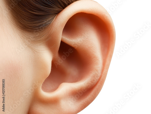 Isolated Human Ear Close-up photo