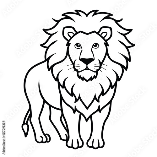 lion vector design with white background