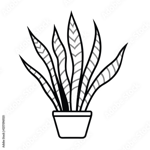 Indoor plant vector design with background