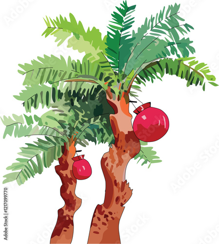 Bangladeshi Date Palm of Winter Season. Bangladeshi tree vector design. Bangladeshi sweet holding tree vector illustration. Bangladeshi date palm. Tree of Arabian desert.