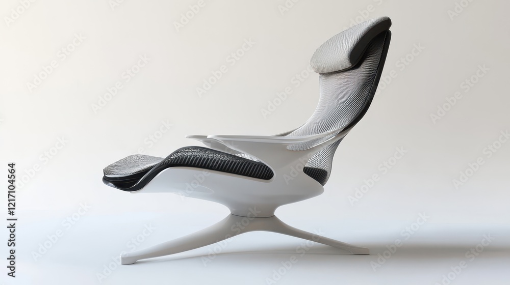 Fototapeta premium Modern Ergonomic Lounge Chair Design with Sleek Lines