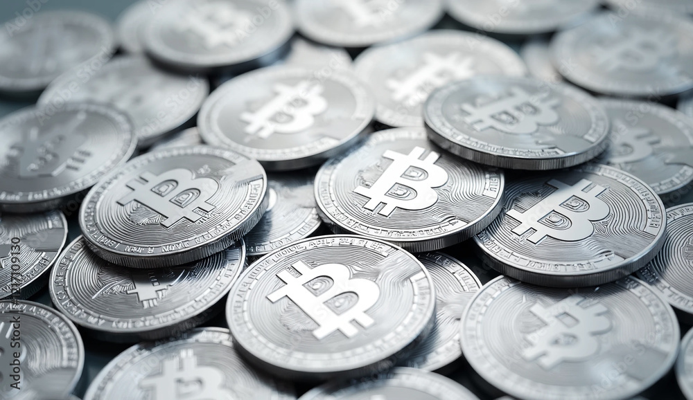 Bitcoin and cryptocurrency investing concept with graph. Bitcoin cryptocurrency coins. Trading on the cryptocurrency exchange Bitcoin and cryptocurrency investing concept with graph. Bitcoin cryptocurrency coins. Trading on the cryptocurrency exchange