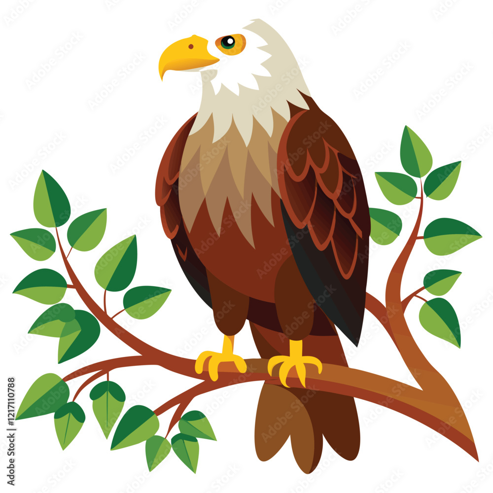 Obraz premium Photo of eagle with two leg flying isolated on white background