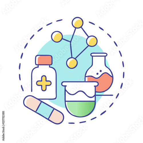 compounded medicine icon, compounded medicine vector illustration-simple illustration of compounded medicine, perfect for compounded medicine logos and icons