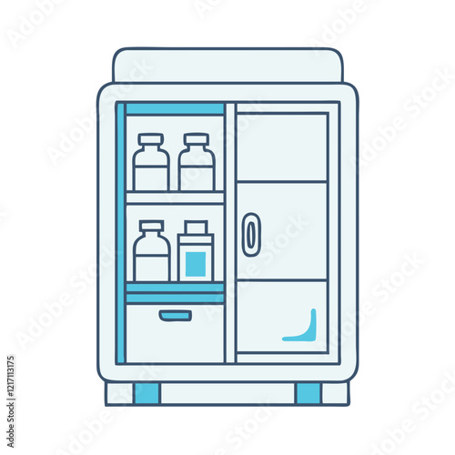 medicine cabinet icon, medicine cabinet vector illustration-simple illustration of medicine cabinet, perfect for medicine cabinet logos and icons