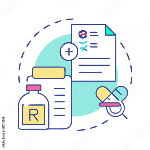 prescription refill icon, prescription refill vector illustration-simple illustration of prescription refill, perfect for prescription refill logos and icons