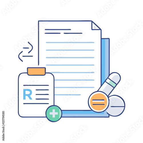 prescription refill icon, prescription refill vector illustration-simple illustration of prescription refill, perfect for prescription refill logos and icons