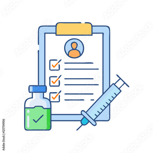 vaccination record icon, vaccination record vector illustration-simple illustration of vaccination record, perfect for vaccination record logos and icons