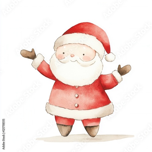 Watercolor Santa Claus Illustration photo