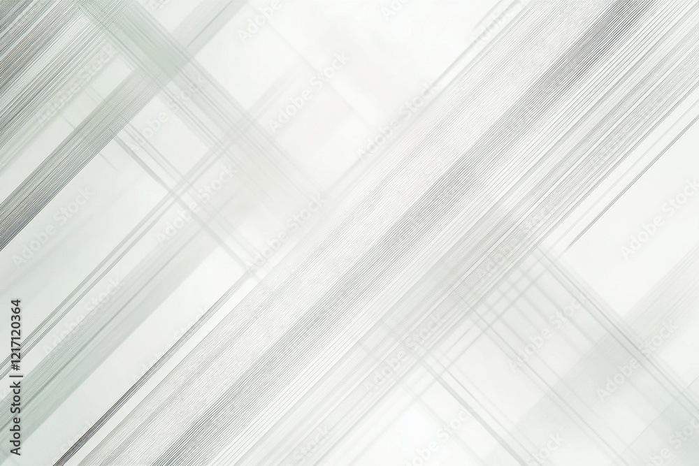 Obraz premium Sleek geometric pattern with thin diagonal lines on a light gray and white background showcasing high depth of field and sharp detail