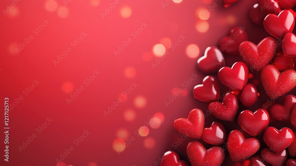 A vibrant collection of red hearts against a soft, blurred background, evoking feelings of love and romance. A vibrant collection of red hearts against a soft, blurred background, evoking feelings of love and romance.