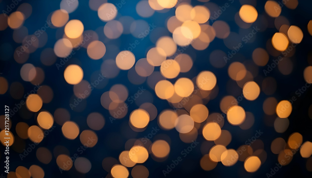 bokeh lights, golden glow, dark blue background, soft focus, abstract, festive, blurred circles, warm tones, depth of field, nighttime ambiance, dreamy atmosphere, defocused illumination, sparkle, hol bokeh lights, golden glow, dark blue background, soft focus, abstract, festive, blurred circles, warm tones, depth of field, nighttime ambiance, dreamy atmosphere, defocused illumination, sparkle, hol